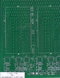 Rigid 2 layer mobile phone pcb board green color 0.2mm -- 1.6mm Board Thickness